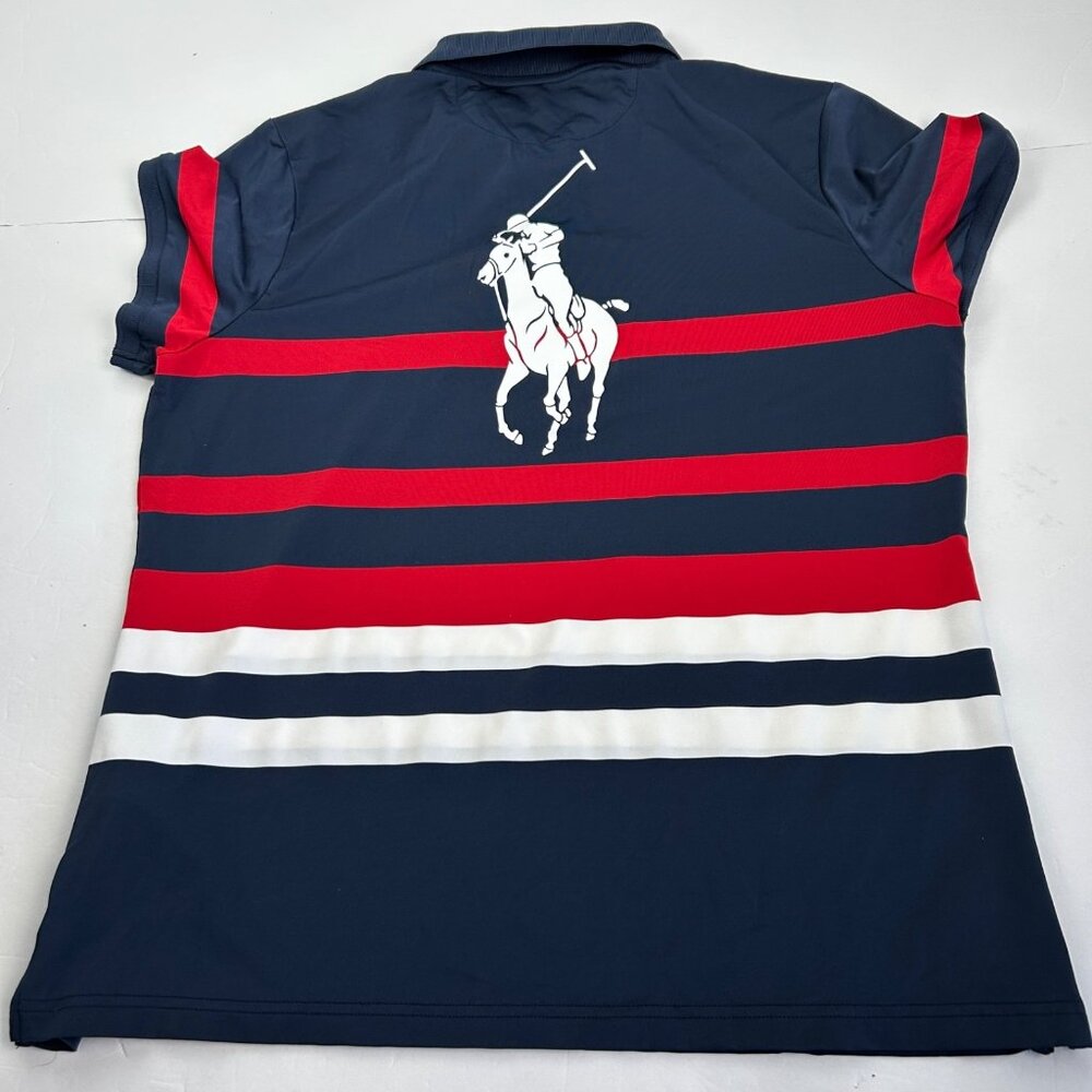 RYDER CUP 2025 POLO SHIRT RALPH LAUREN GOLF GIFT BETHPAGE Blue WOMENS LARGE EUC - Picture 12 of 12